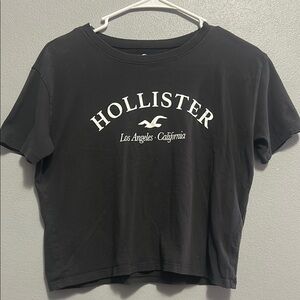 Hollister Black Crop T-Shirt Relaxed Fit